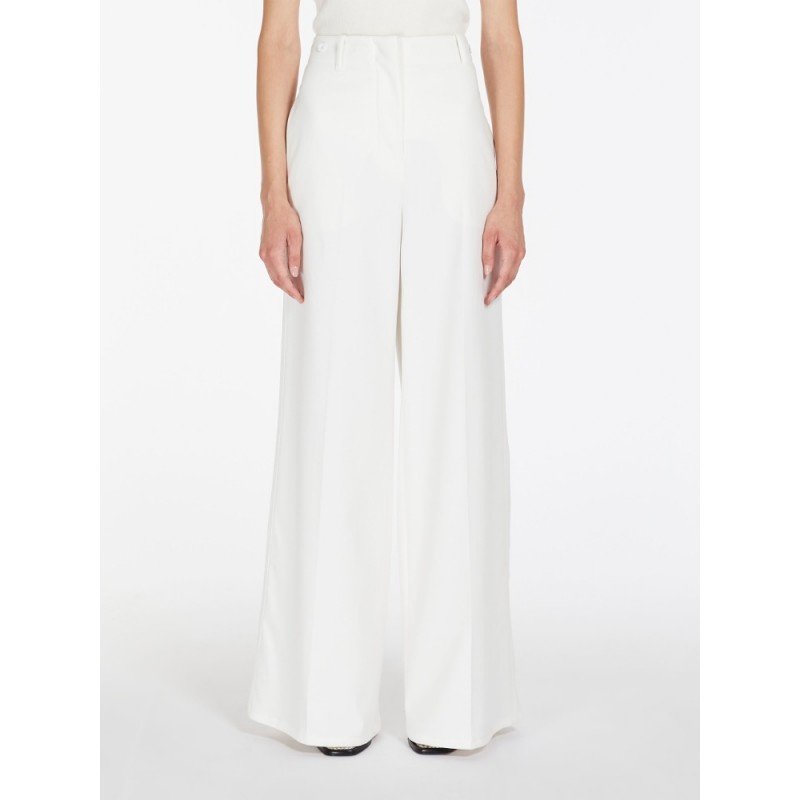MAX MARA - YANG Crepe cotton trousers - Silk White