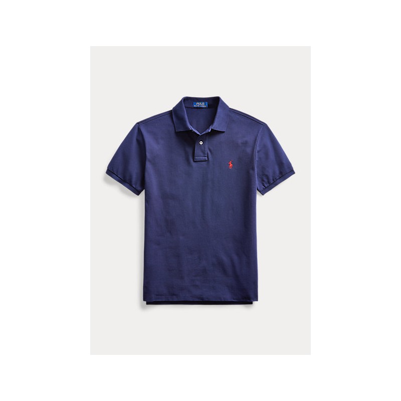 POLO RALPH LAUREN - Slim-Fit piquet polo shirt - Navy