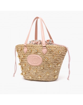 LA CARRIE - Shopping bag in raffia - Pink