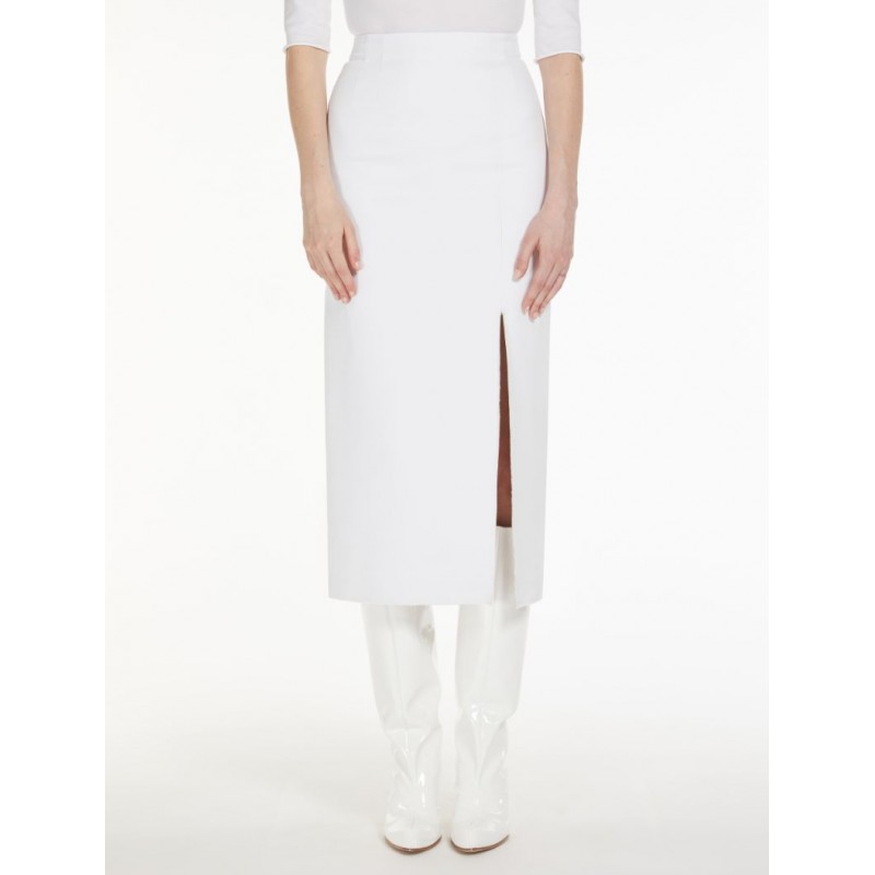 SPORTMAX - Longuette pencil skirt FEDRA - White/Butter