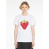 SPORTMAX - T-shirt with embroidery and sequins TACH - White/Strawberry