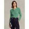 POLO RALPH LAUREN  - Roundneck Cotton Cardigan Knit - Fairway Green