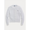 POLO RALPH LAUREN  - Roundneck Cotton Cardigan Knit - White