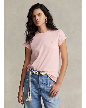 POLO RALPH LAUREN  - Cotton Jersey T- Shirt- Pink Sand