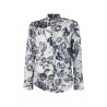 BRIAN DAILES - Floral linen shirt - White/Blue