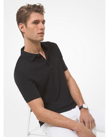 MICHAEL by MICHAEL KORS - Cotton Polo shirt with Logo - Black