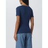 LOVE MOSCHINO - T-shirt in tessuto stretch - Blu