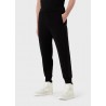 EMPORIO ARMANI - Double jersey jogger pants with tape logo - Navy