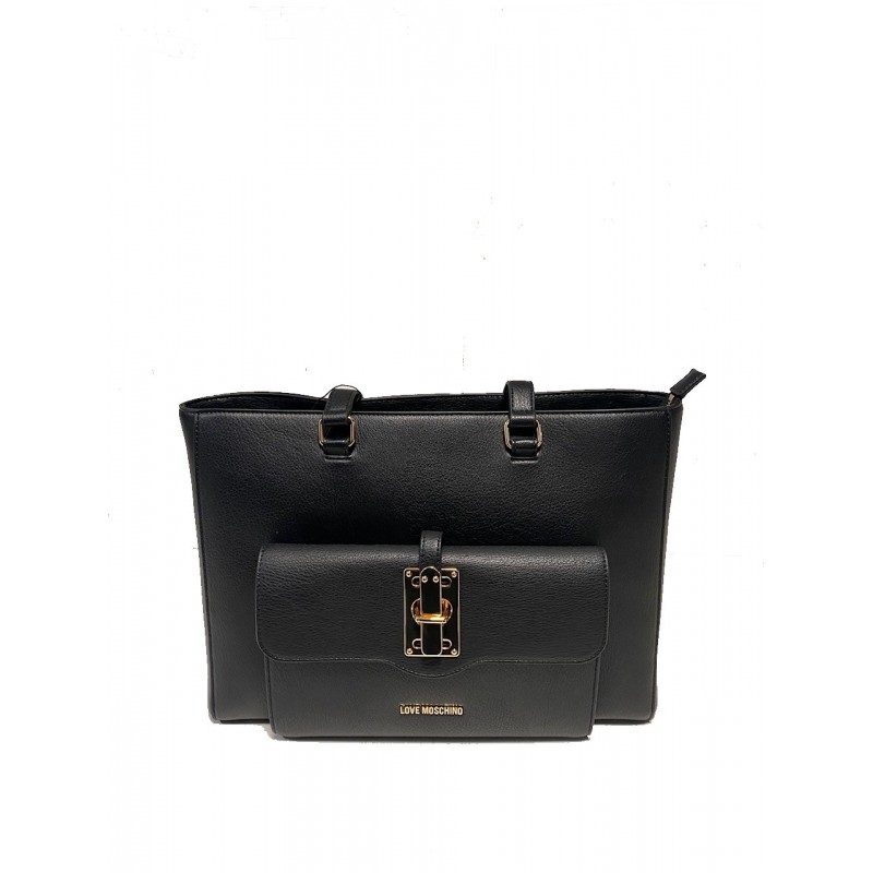LOVE MOSCHINO - Shopping bag two handles JC4316PP0G- Black