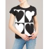 LOVE MOSCHINO - T-shirt Graphic Hearts - Nero