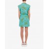 LOVE MOSCHINO - ALL OVER ROPES Crepe Dress - Light Blue