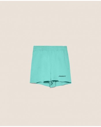 HINNOMINATE - Short Fleece Shorts with Print HNW616 - Mint Green