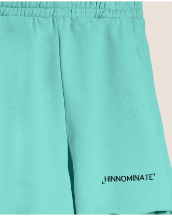 HINNOMINATE - Short Corto in Felpa con Stampa HNW616 - Verde Menta