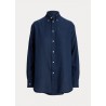 POLO RALPH LAUREN  - Relaxed Fit Linen Shirt - Blue