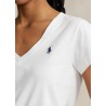 POLO RALPH LAUREN - V Neckline Cotton T-Shirt  -  White