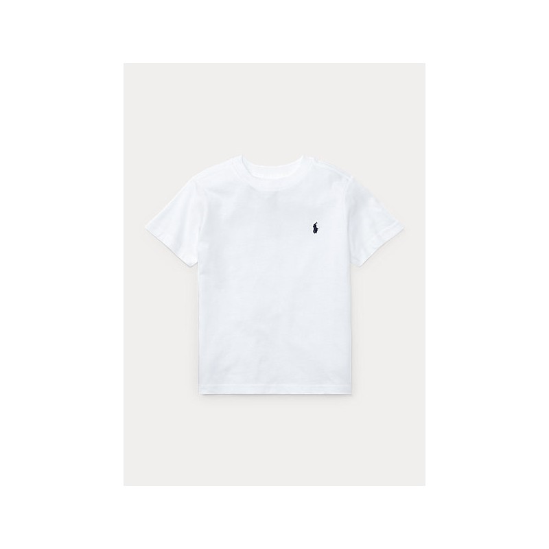 POLO RALPH LAUREN - Maglietta girocollo in jersey - Bianco