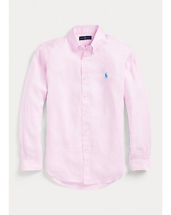 POLO RALPH LAUREN - Slim-Fit linen shirt - Carmel Pink