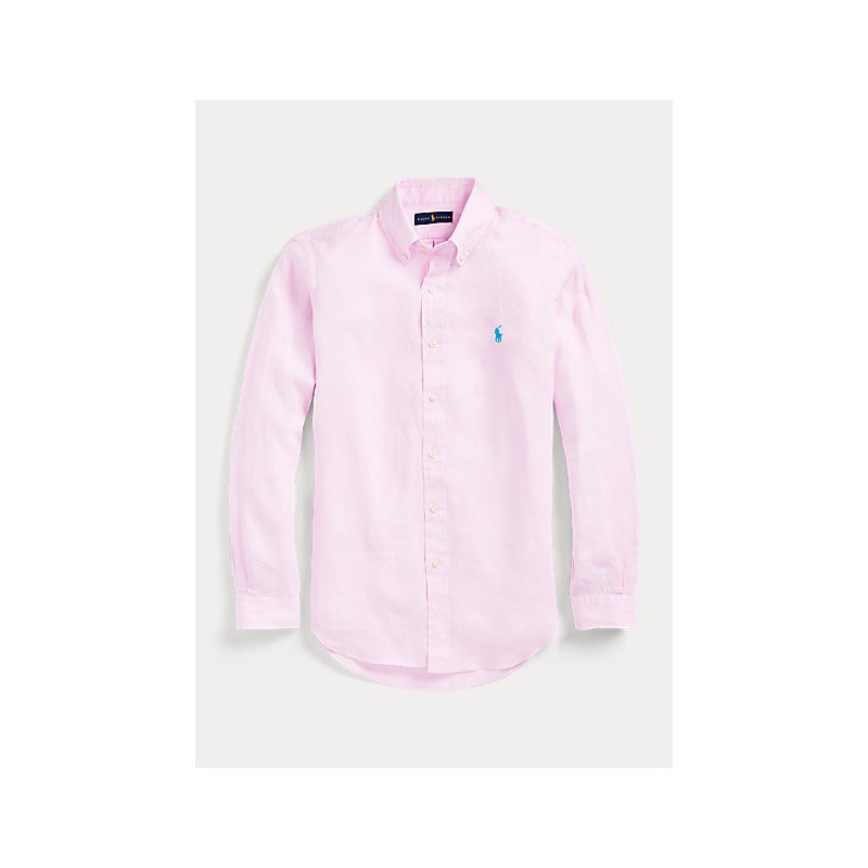 POLO RALPH LAUREN - Camicia in lino Slim-Fit - Carmen Pink