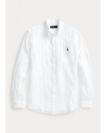 POLO RALPH LAUREN - Slim-Fit linen shirt - White