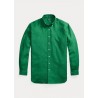 POLO RALPH LAUREN - Slim-Fit linen shirt - Athletic Green