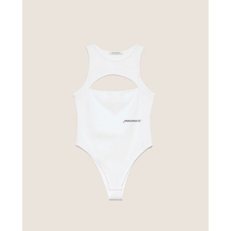 HINNOMINATE - Bielastic Bodysuit with Tear HNW675 - White