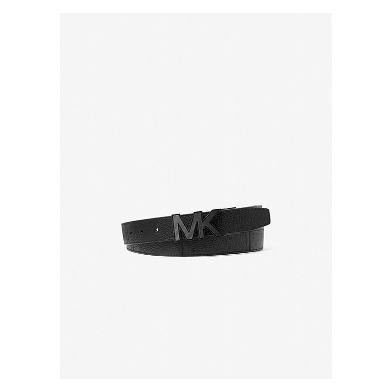 MICHAEL KORS - Reversible leather belt - Black