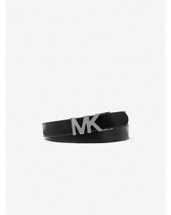 MICHAEL KORS - Cintura reversibile con fibbia con logo - Brown/Black
