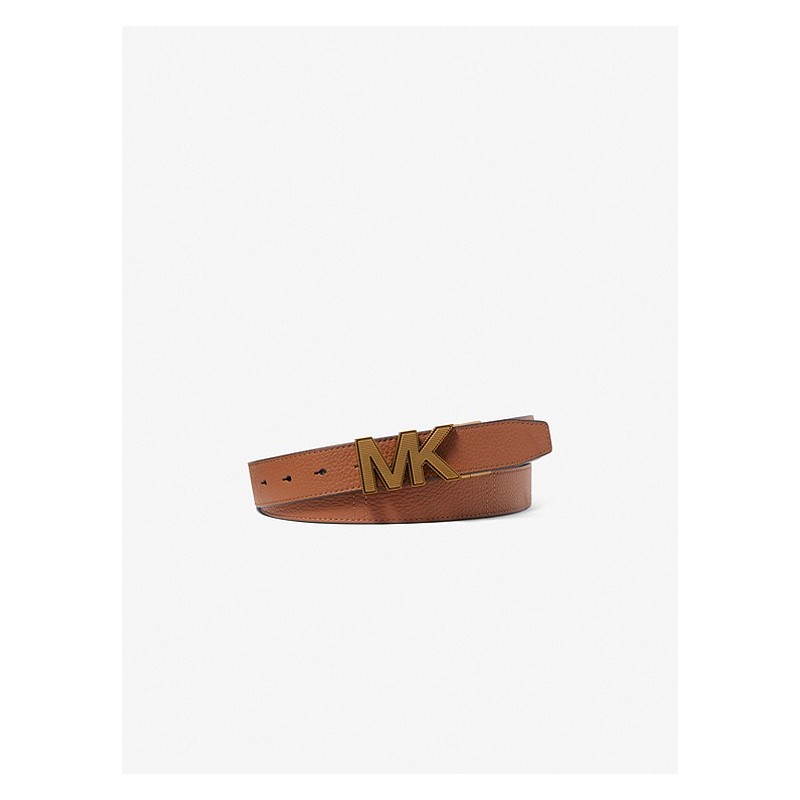 MICHAEL KORS - Reversible leather belt - Luggage/Brown