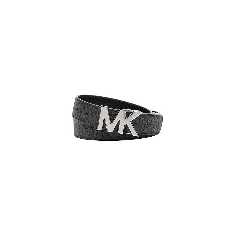 MICHAEL KORS - Cintura reversibile con fibbia con logo - Nero