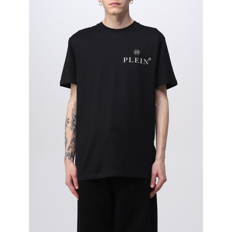 PHILIPP PLEIN - Logo cotton T-shirt - Black