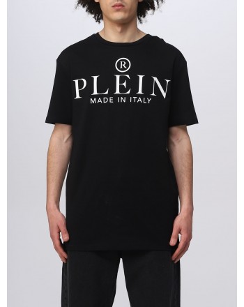 PHILIPP PLEIN - Rubberized Logo Written T-Shirt - Black