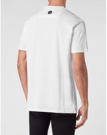 PHILIPP PLEIN - Skull T-Shirt with logo - WHITE