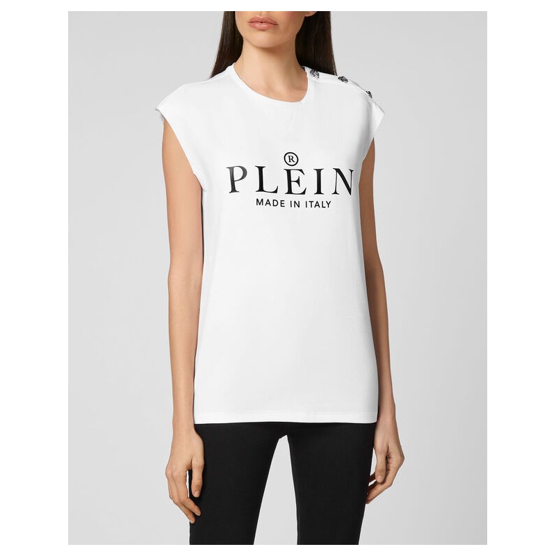 PHILIPP PLEIN - Rubberized Logo Lettering T-Shirt - WHITE