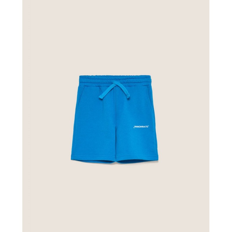 HINNOMINATE KIDS - Cotton Shorts With Logo - Cobalt