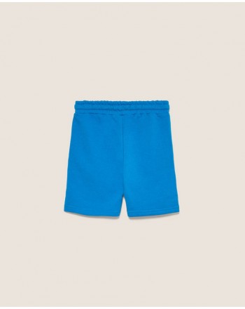 HINNOMINATE KIDS - Cotton Shorts With Logo - Cobalt