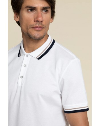 PESERICO - Cotton Piquet Polo Shirt - White