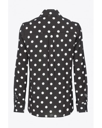 PINKO - SMORZARE - Polka Dots Shirt - Black/White