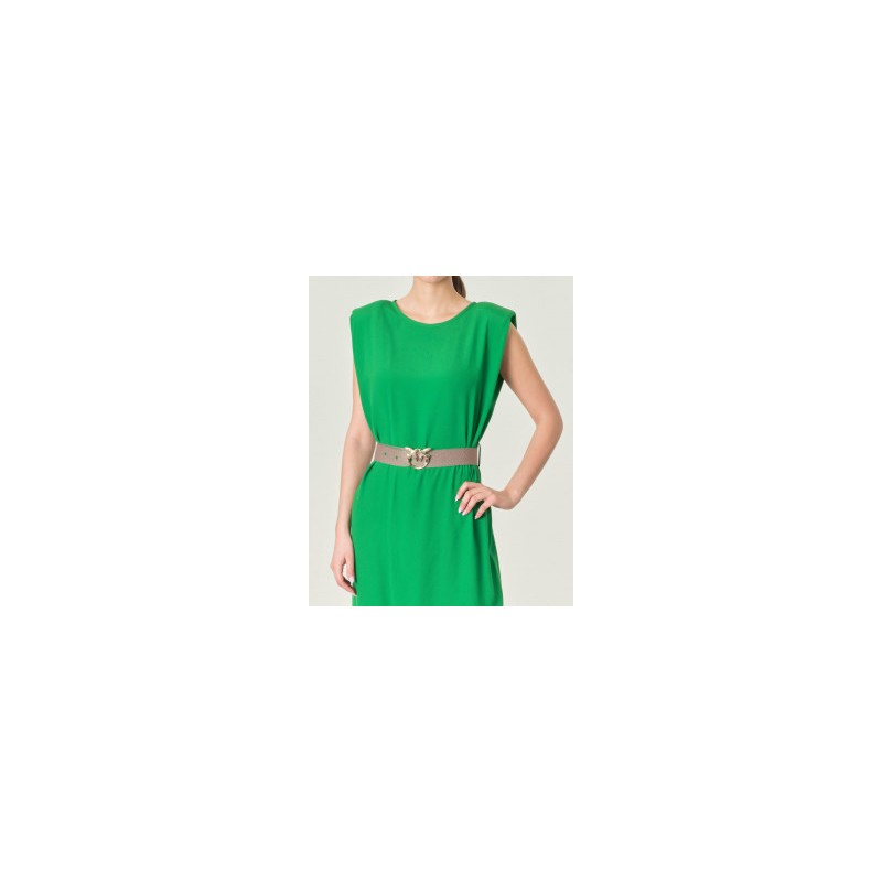 PINKO - Dress with Belt LANGHIRANO - Green