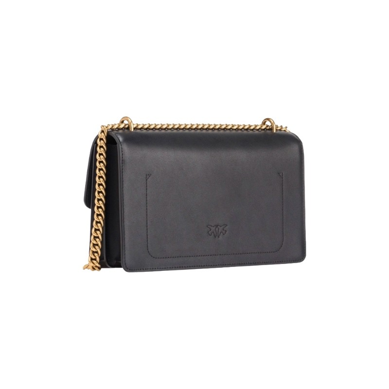 PINKO - LOVE ONE CLASSIC DC Leather Bag - Black/Gold