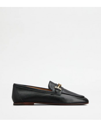 TOD'S - Leather Hook Loafers - Black