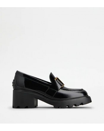 TOD'S - Leather Gomma Carro Loafers - Black
