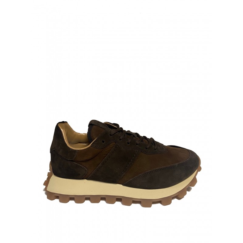 TOD'S - Sneakers in Technical Fabric - Dark Brown/Cocunut