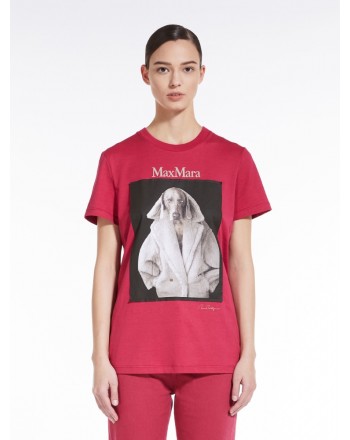 MAX MARA - T-Shirt in Cotone VALIDO - Lampone