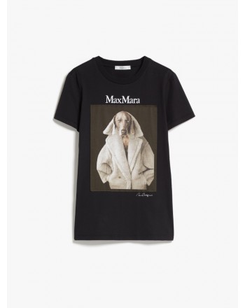 MAX MARA - T-Shirt in Cotone VALIDO - Nero
