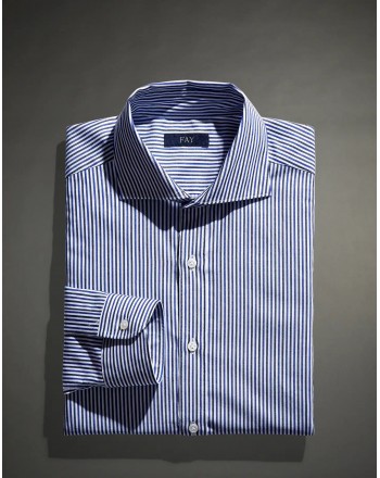 FAY - Collar Shirt French MOD. NCMA1472590 - White/Antelope/Bluette