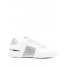 PHILIPP PLEIN - Sneakers Lo Top Glitter - Bianco/Silver