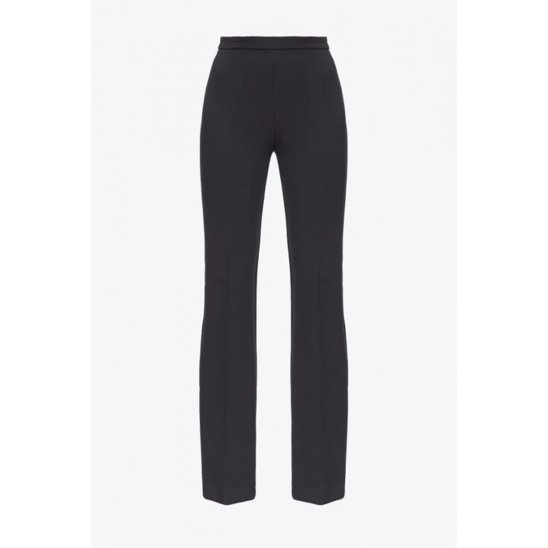PINKO - SPIN Stretch Crepe Trousers - Black