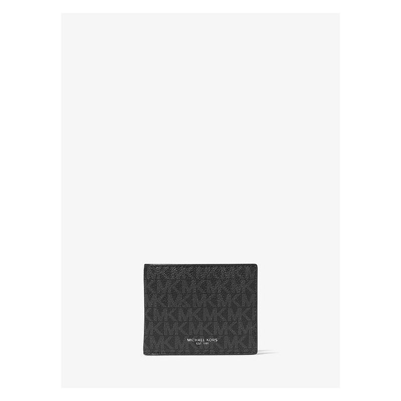 MICHAEL BY MICHAEL KORS - Leather Monogram Wallet - Black