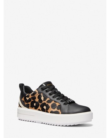 MICHAEL by MICHAEL KORS -  Sneakers LACE UP Leopard - Nero