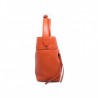 TOD'S - Leather Shopping Bag with double T - Orange
